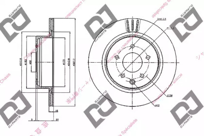 Тормозной диск DJ PARTS BD2013